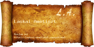 Laskai Ametiszt névjegykártya